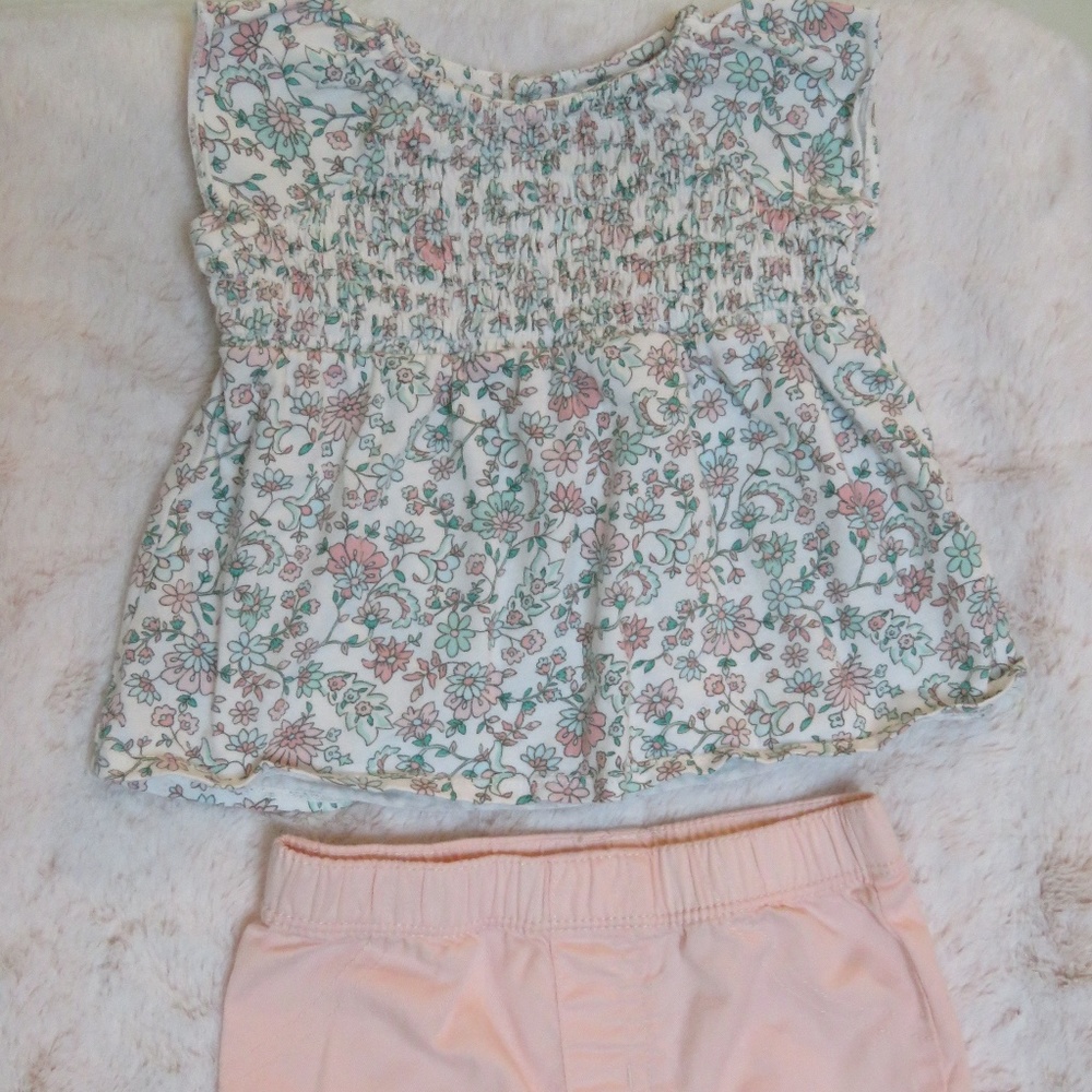 GIRLS' 3 MOS. - TOP AND SHORT OUTFIT